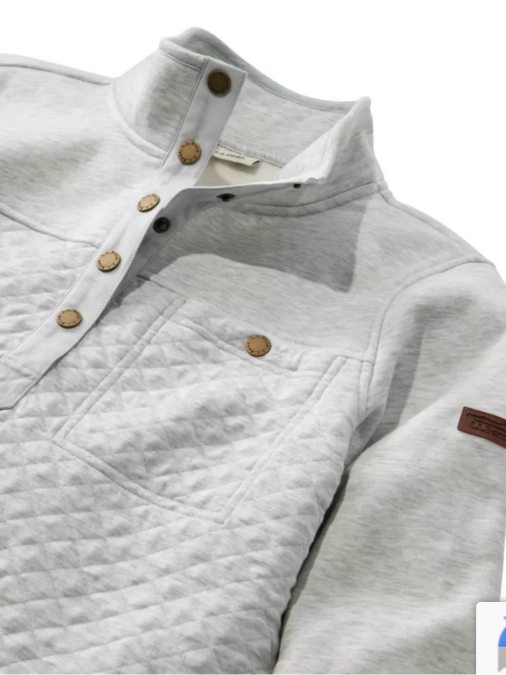 NWOT LL Bean Women's Quilted Sweatshirt, Mockneck Tunic - Picture 2 of 5
